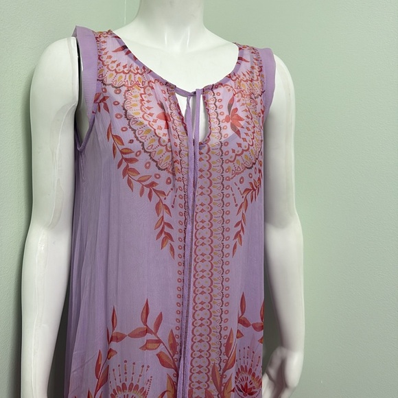 ANTHROPOLOGIE Floreat Orchid Floral Dress size 6 - Picture 4 of 9